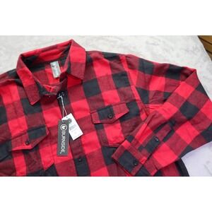 Burnside Flannel Shirt Men's Size L Buffalo Plaid Warm Cozy Campfire Camping NWT